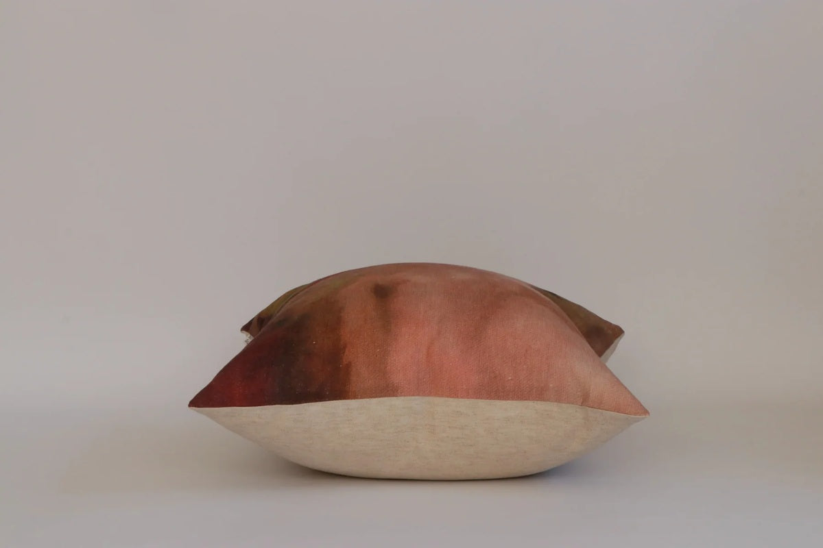 Blush & Pistachio Linen Cushion - 50cm x 50cm