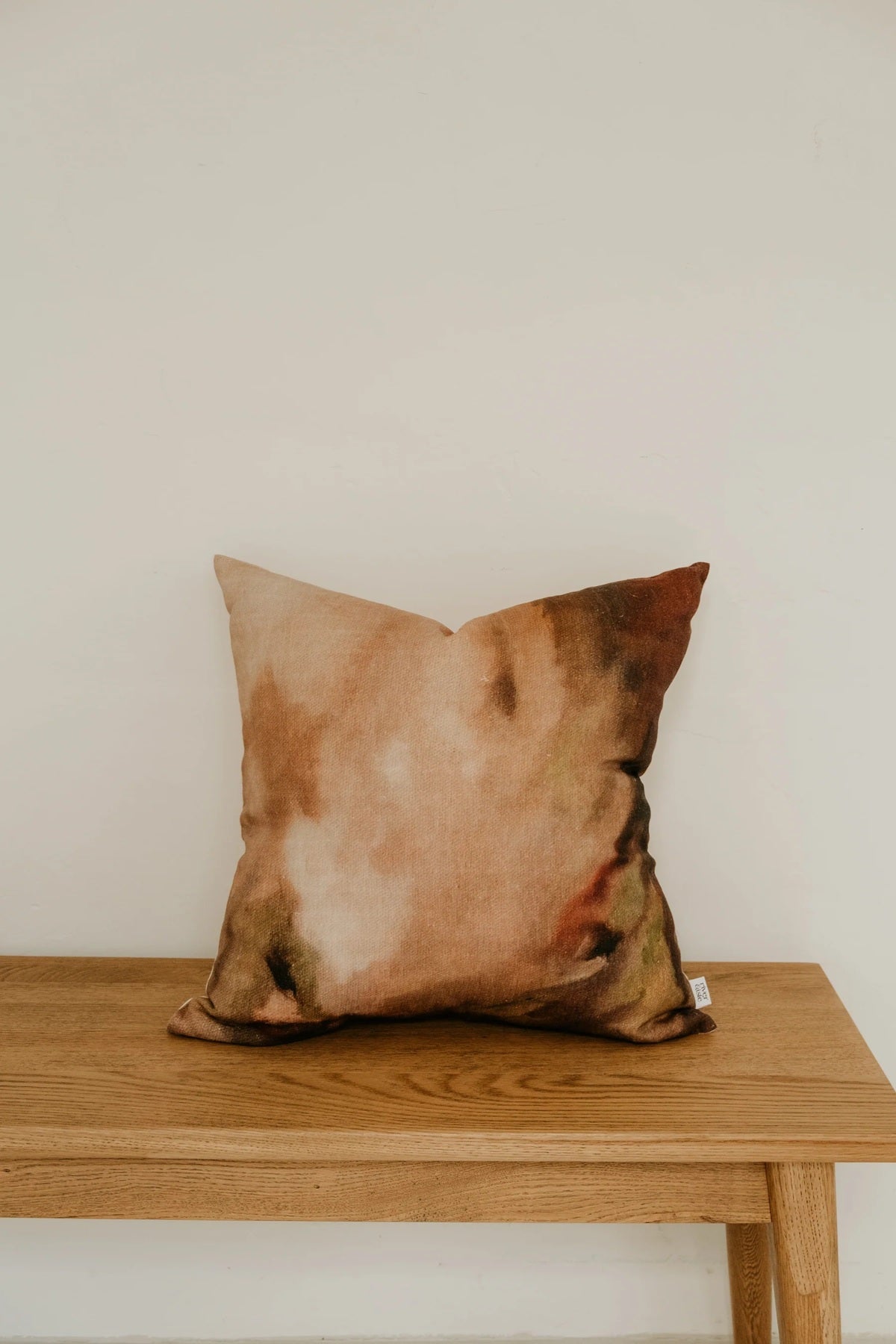 Blush & Pistachio Linen Cushion - 50cm x 50cm