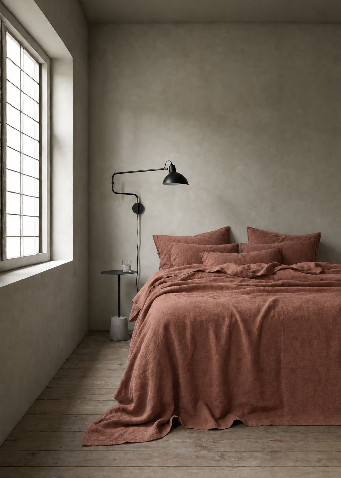 Heavy Linen Bedcover | Baked Clay