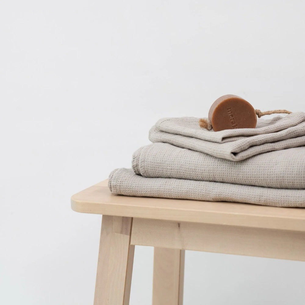 Fine Waffle Towels – Natural Linen