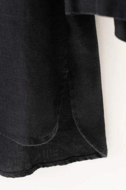 BILBERRY Linen Top - Black