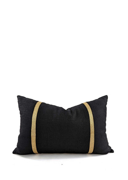 Braid Cushion cover- Black and Gold 40x60