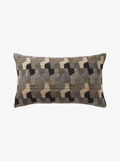 Wool & Silk Cushion - Octave Black