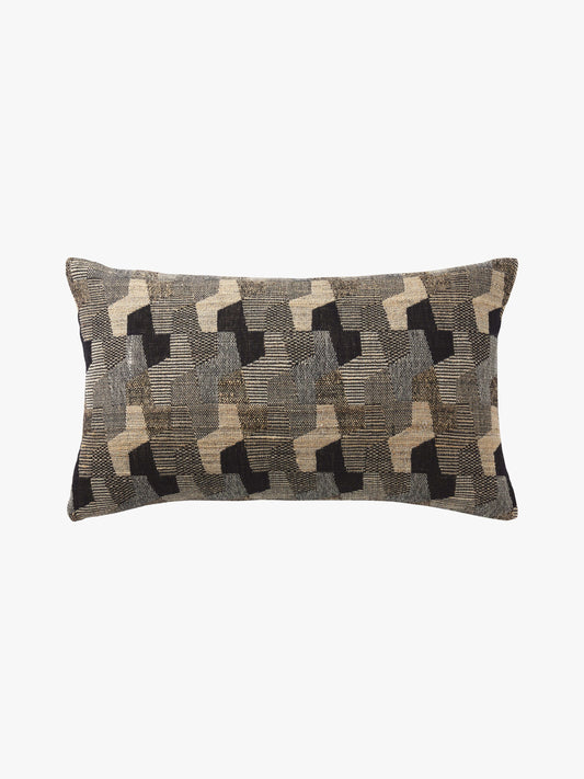 Wool & Silk Cushion - Octave Black