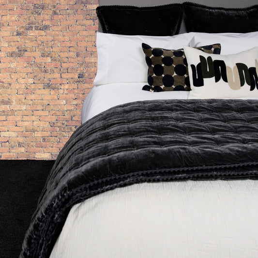 Velvet Comforter | Black