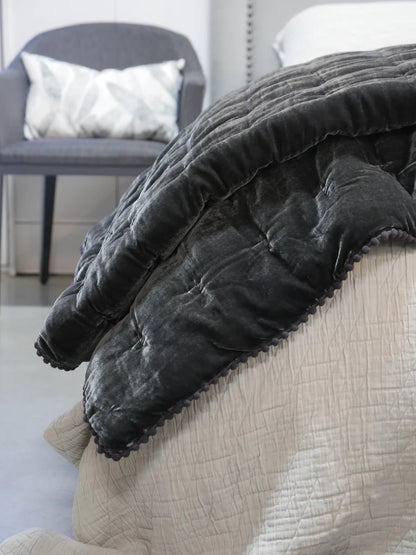 Velvet Comforter | Black