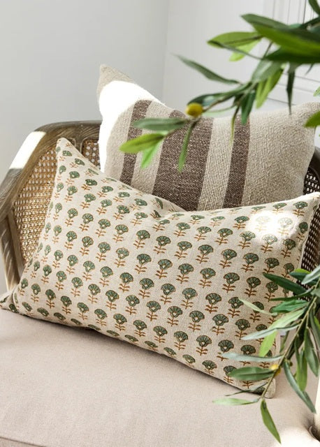 Meadow Handblocked Cushion Cover