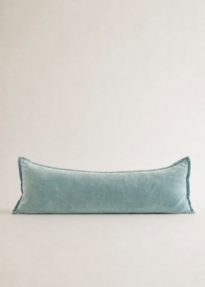 Grand Velvet Lumbar Cushion - Powder Blue