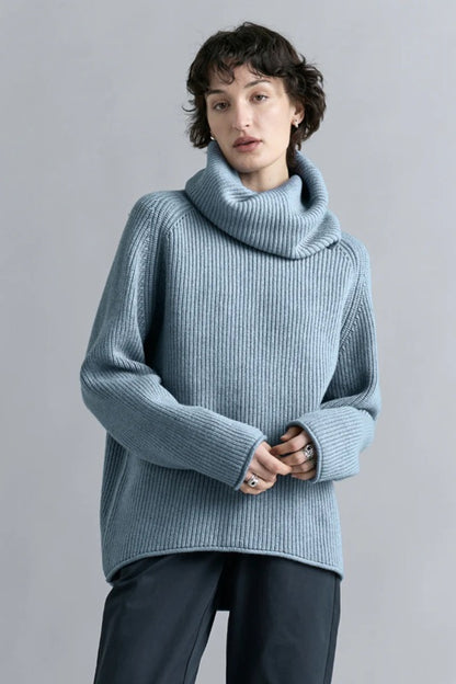 Merino knit Sweater – Ice Blue