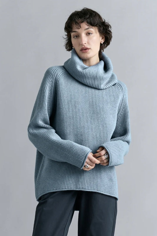 Merino knit Sweater – Ice Blue