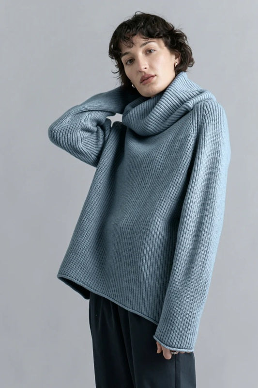 Merino knit Sweater – Ice Blue