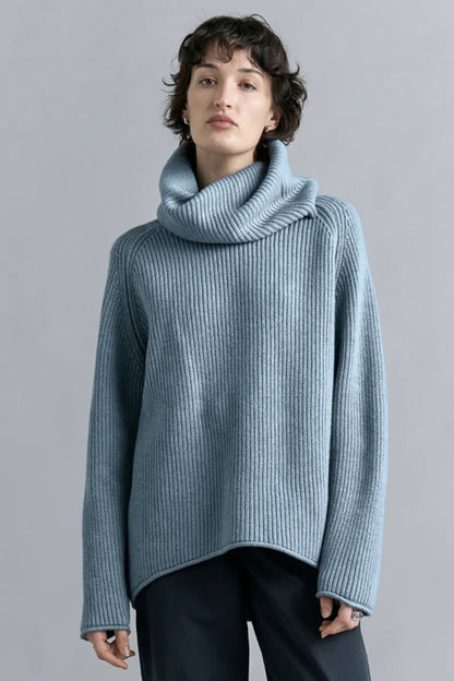 Merino knit Sweater – Ice Blue