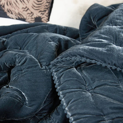 Velvet Comforter | Blueberry