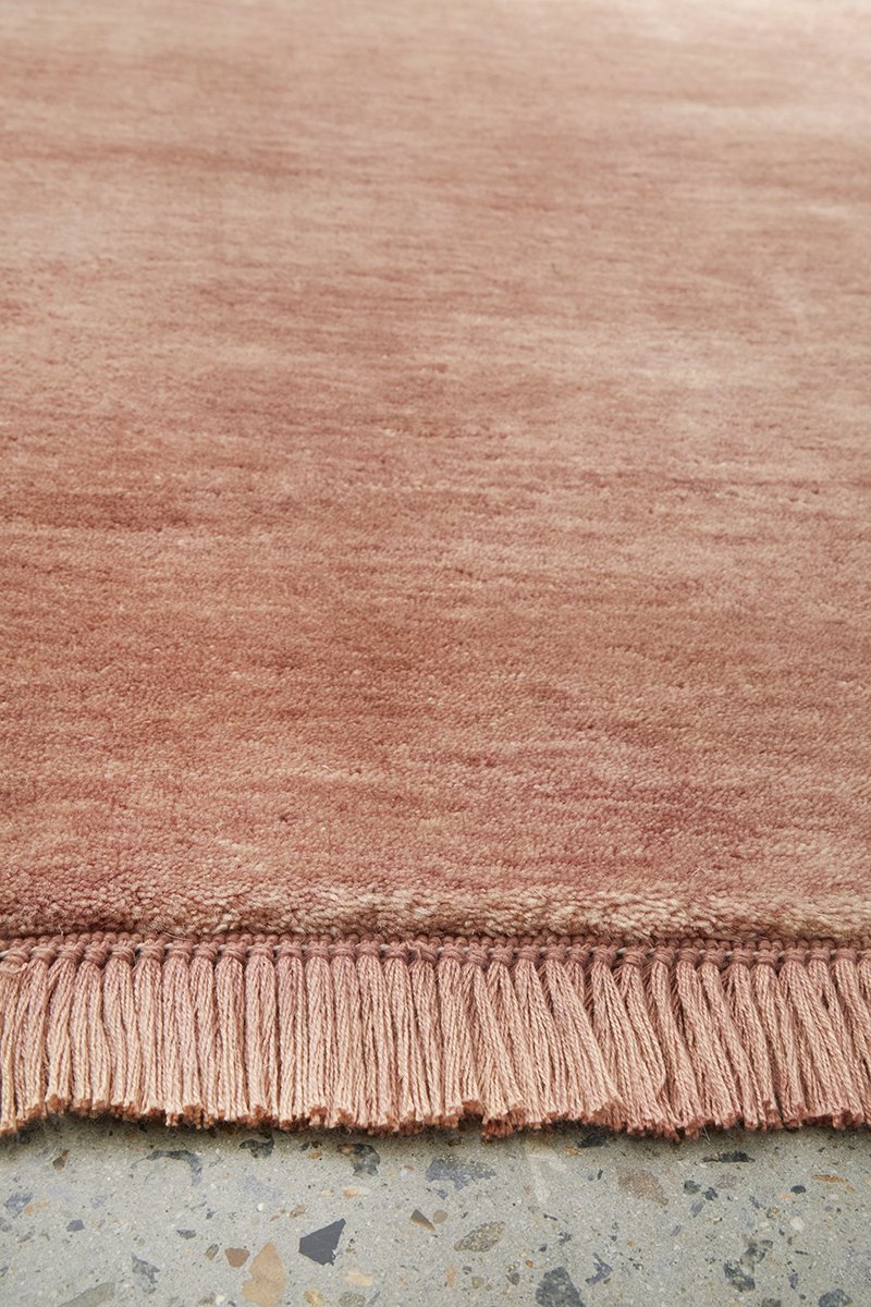 Wool Floor Rug - Blush Pink