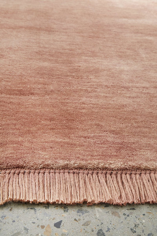 Wool Floor Rug - Blush Pink