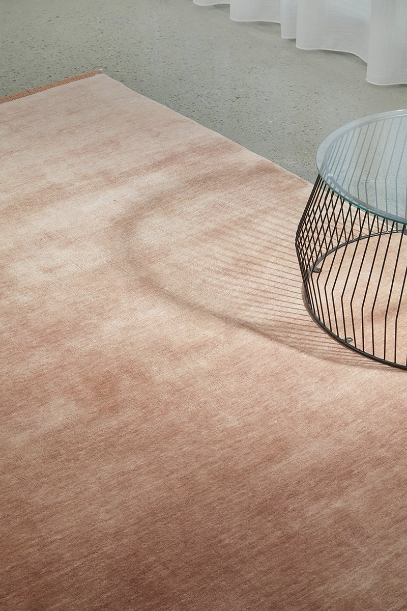 Wool Floor Rug - Blush Pink
