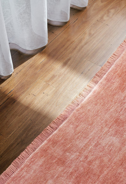 Wool Floor Rug - Blush Pink