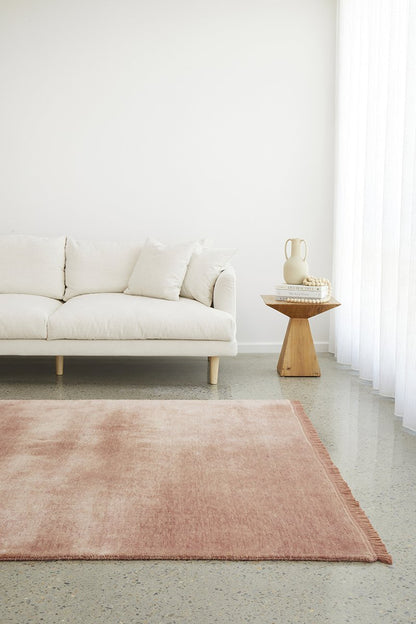 Wool Floor Rug - Blush Pink