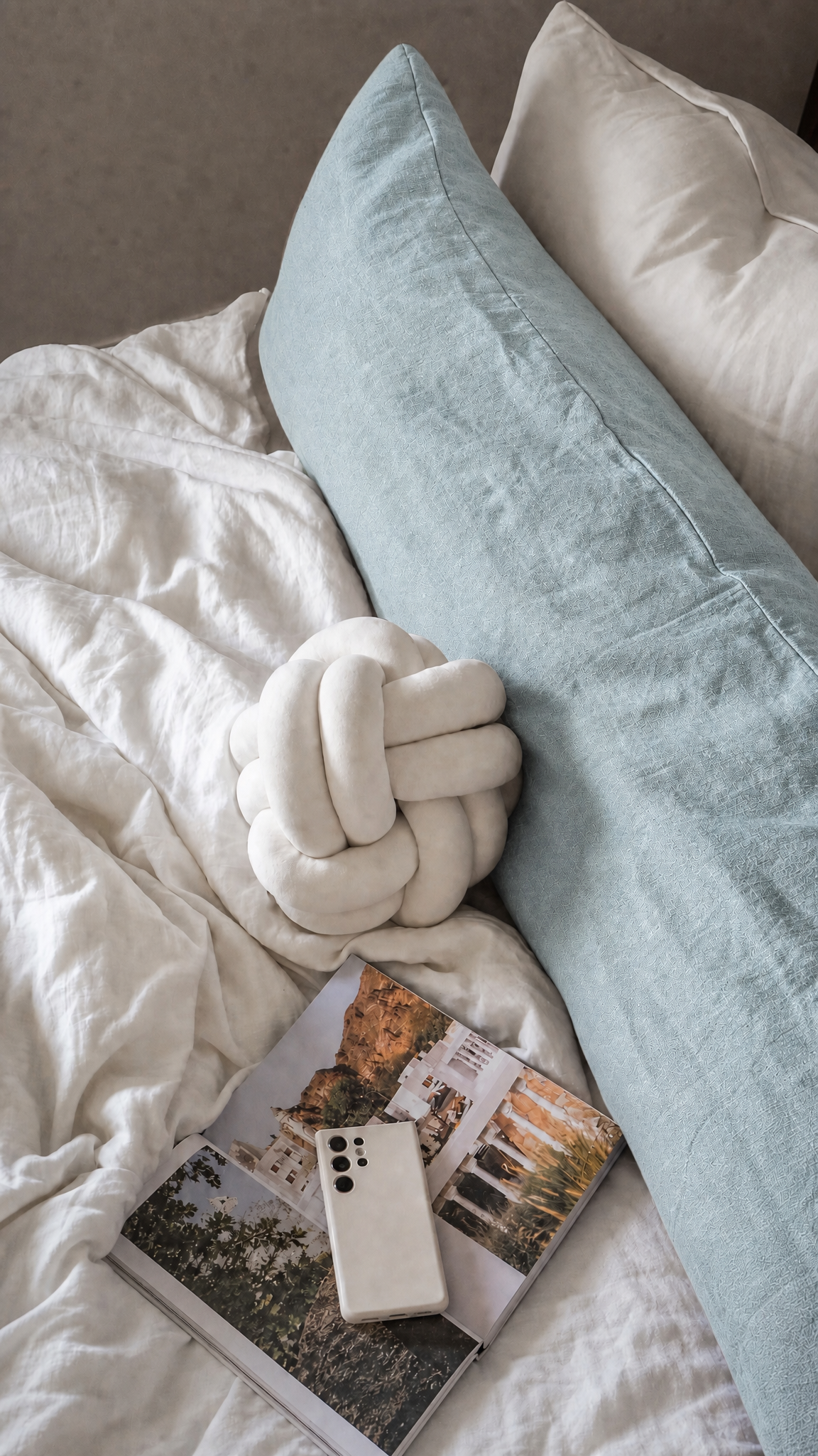 Pure Linen Body Pillow - Sky