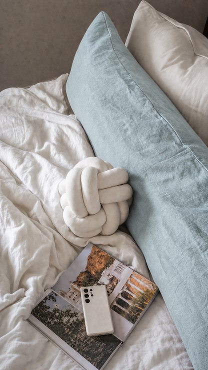 Pure Linen Body Pillow - Sky