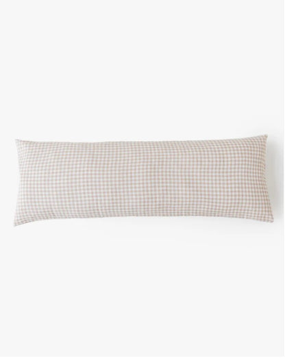 New Gingham linen Pillowcases | Natural