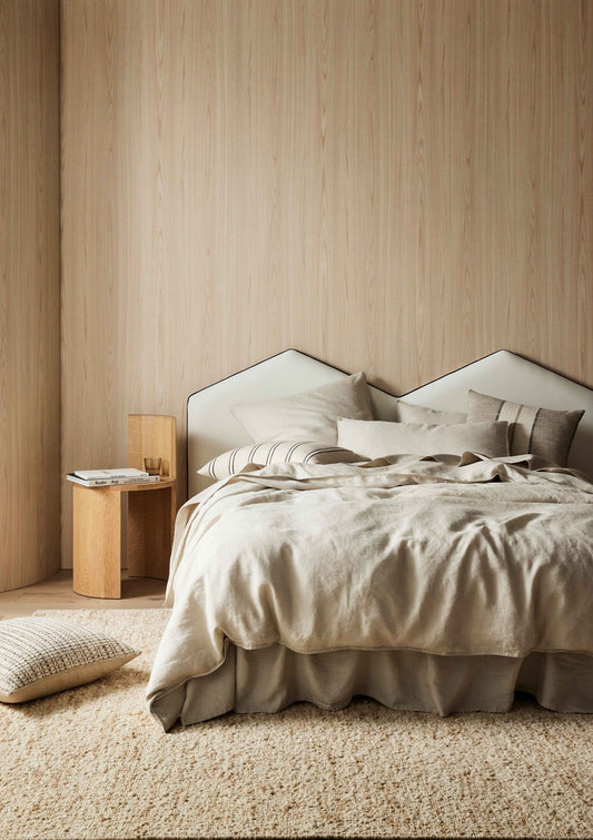 French Flax Linen Duvet Cover || Bone