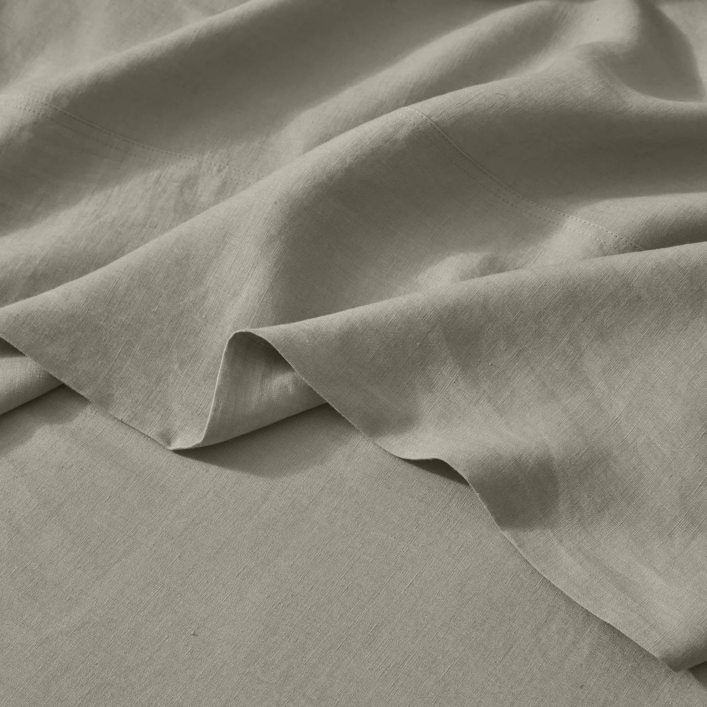 French Flax Linen Flat Sheet | Bone