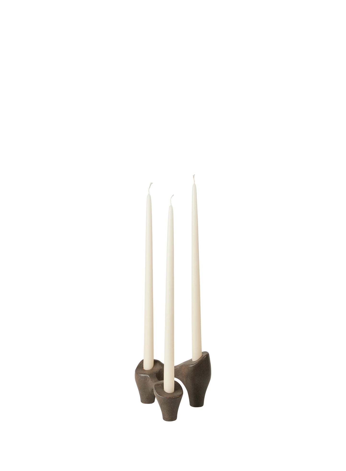 Laia Candle holder-  Antique Brown