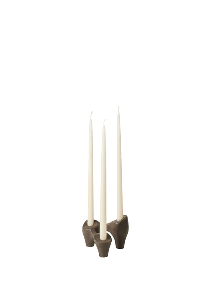 Laia Candle holder-  Antique Brown