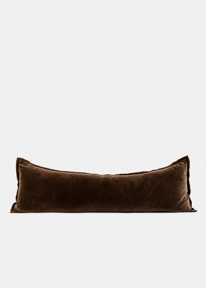 Brown pillow on a white background