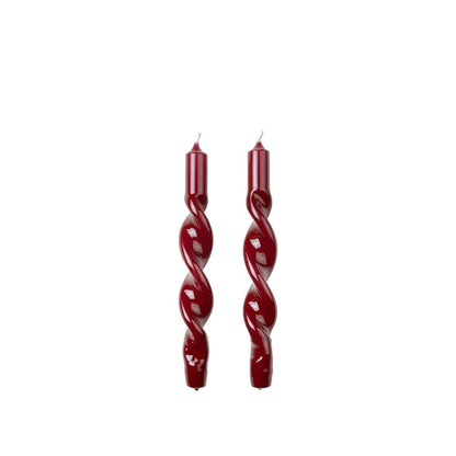 Twist Candles | Burgundy