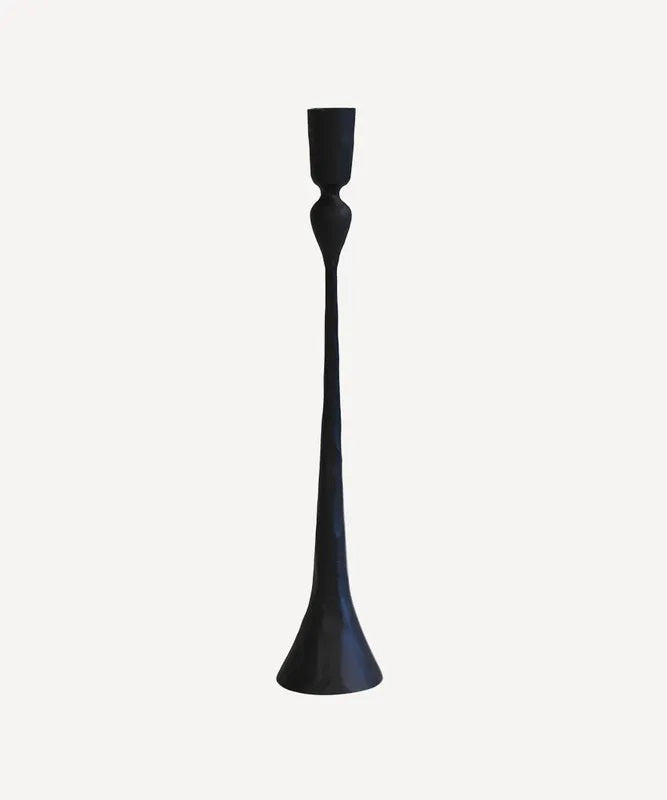 Cast Iron Candle Holder | Black