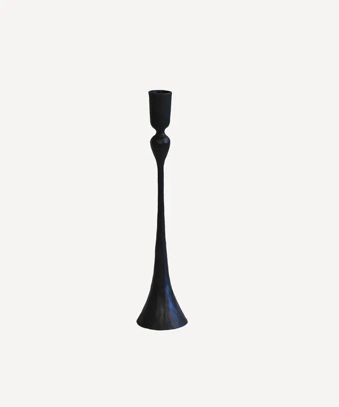 Cast Iron Candle Holder | Black