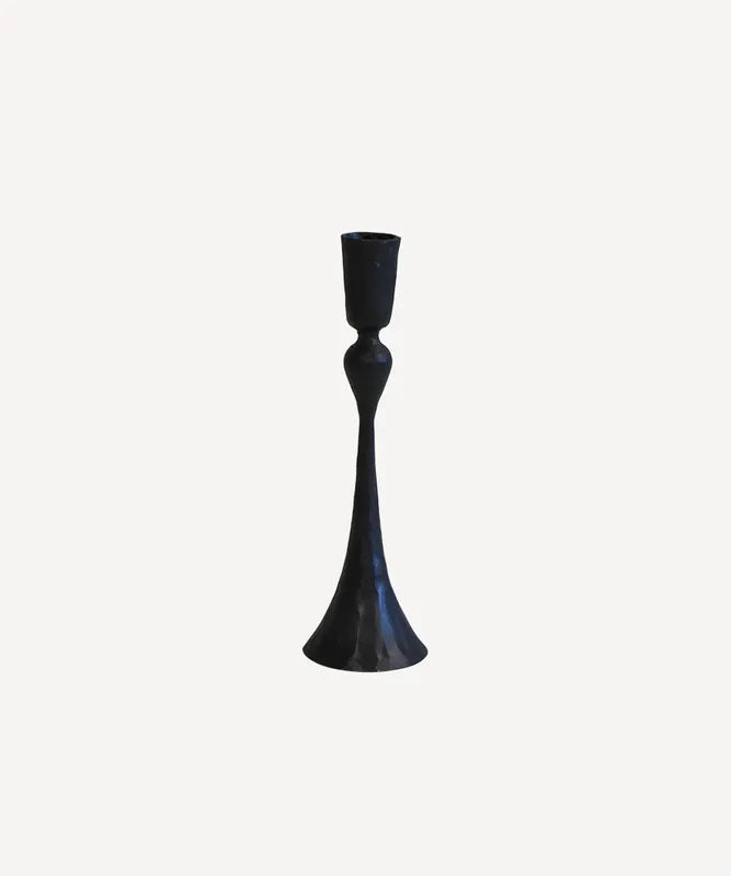 Cast Iron Candle Holder | Black