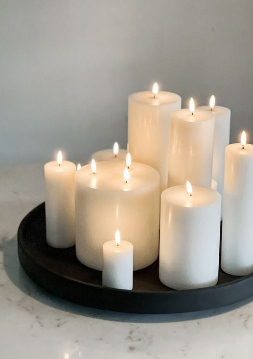 White Pillar Candles