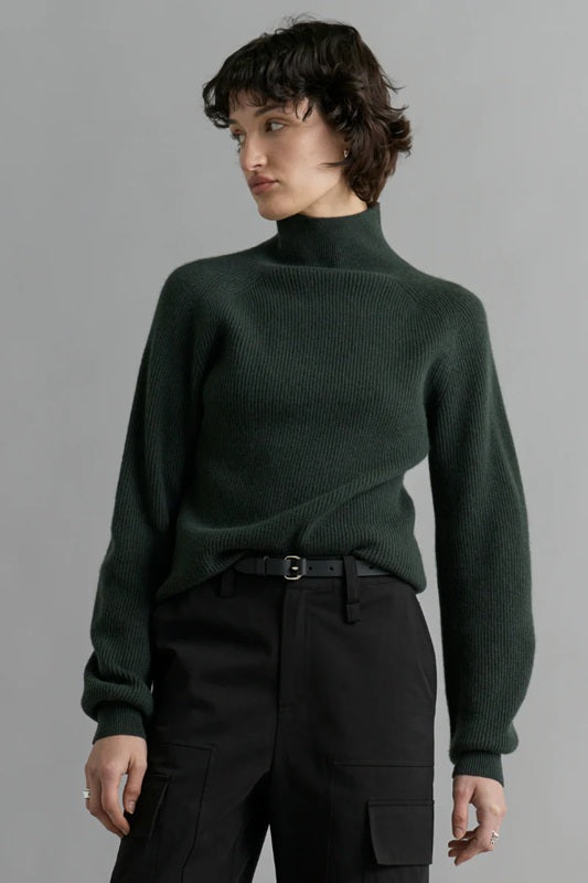 Cashmere Turtleneck Sweater – Forest