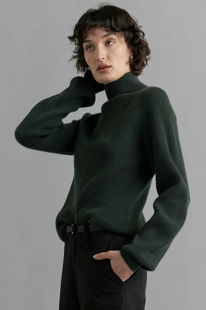 Cashmere Turtleneck Sweater – Forest