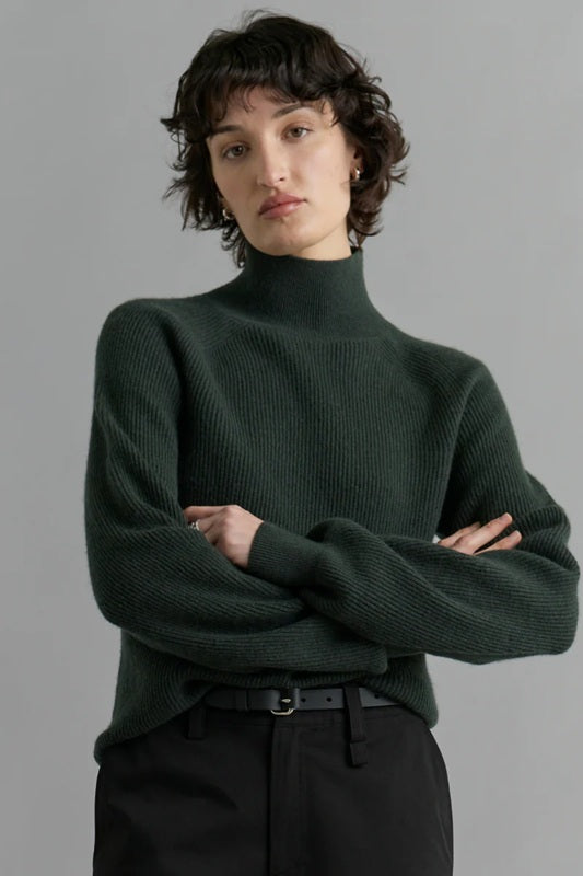 Cashmere Turtleneck Sweater – Forest