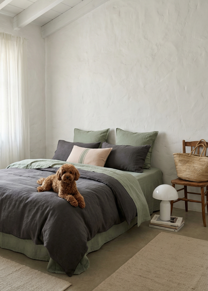Linen Pillowcases - Charcoal