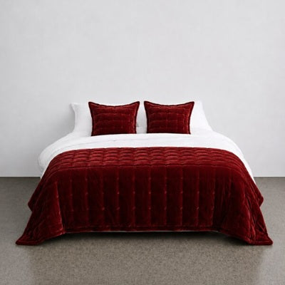 Pin Velvet Comforter - Chilli