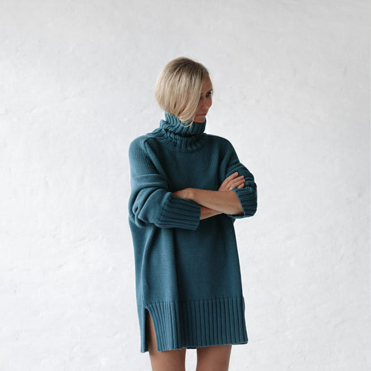 Turtleneck Sweater | Teal