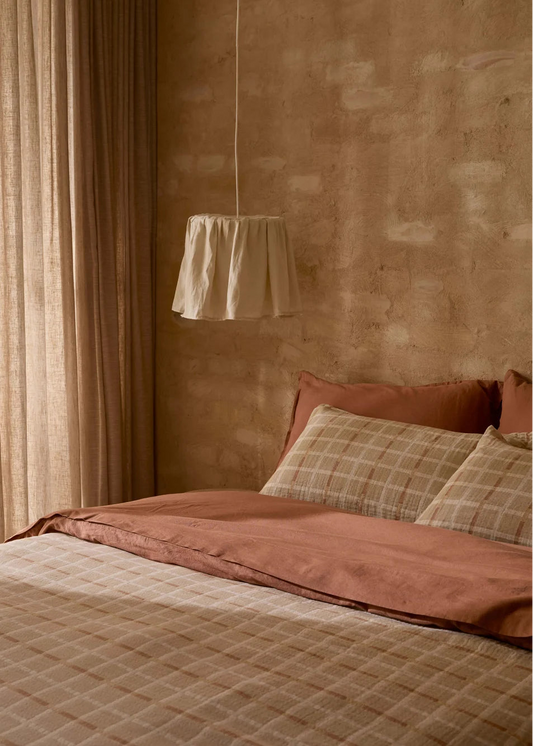 Linen & Cotton Sheet Set in Clay