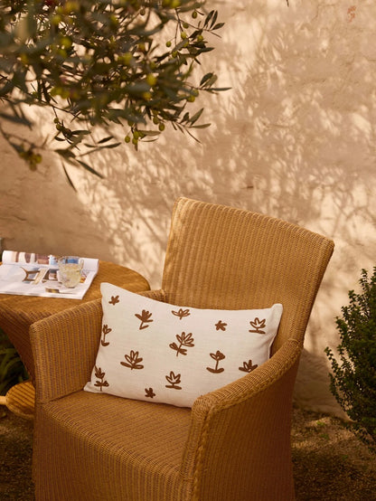 Fleur Embroidered Cushion | Nougat