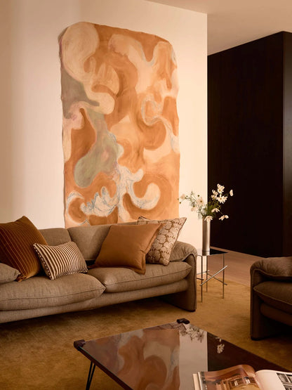 Ginkgo Linen Cushion - Bronze