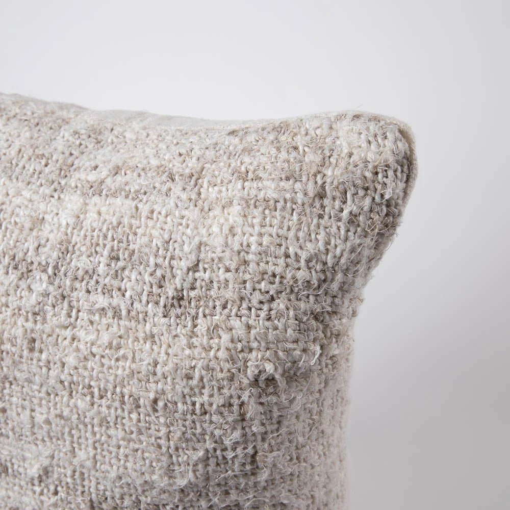Hand Woven Linen Wabi Cushion | Ivory