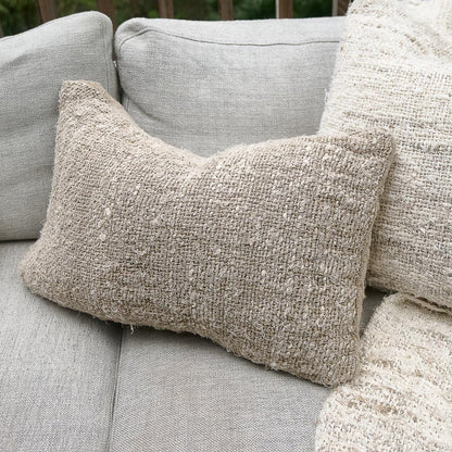 Hand Woven Linen Wabi Cushion | Natural
