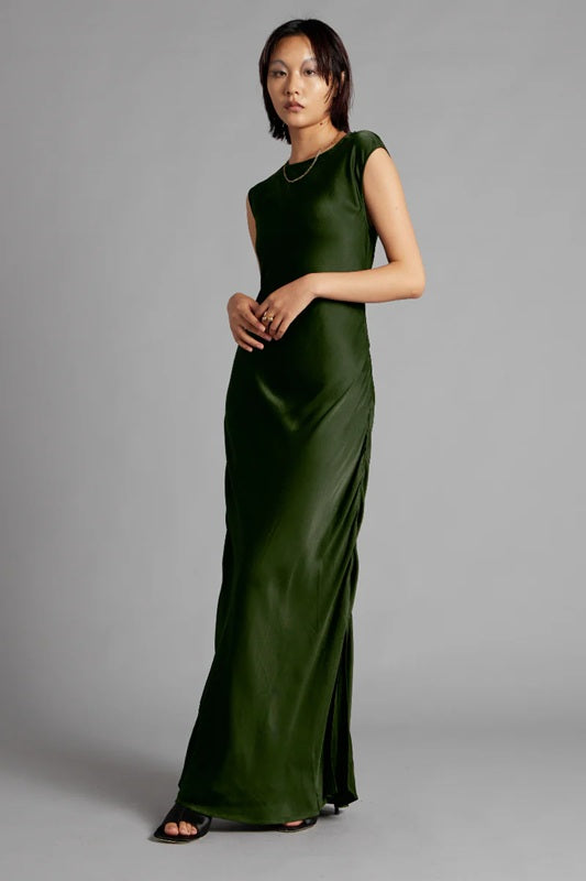 Bias Dress - Forest Green