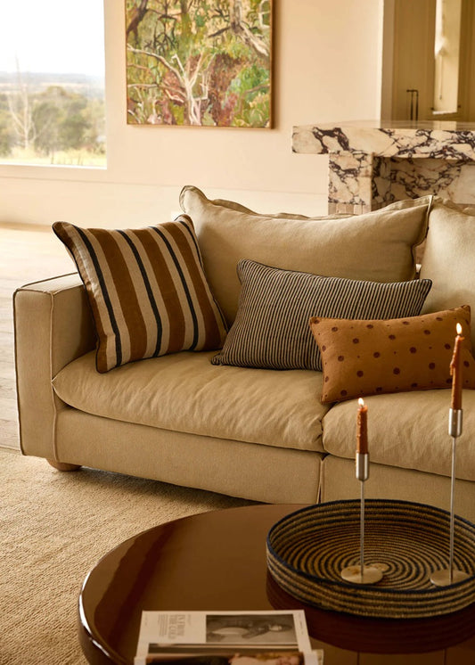Heston Stripe - Pure Linen Cushion