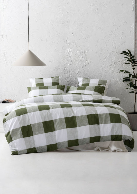 Aelia Duvet Cover | Olive