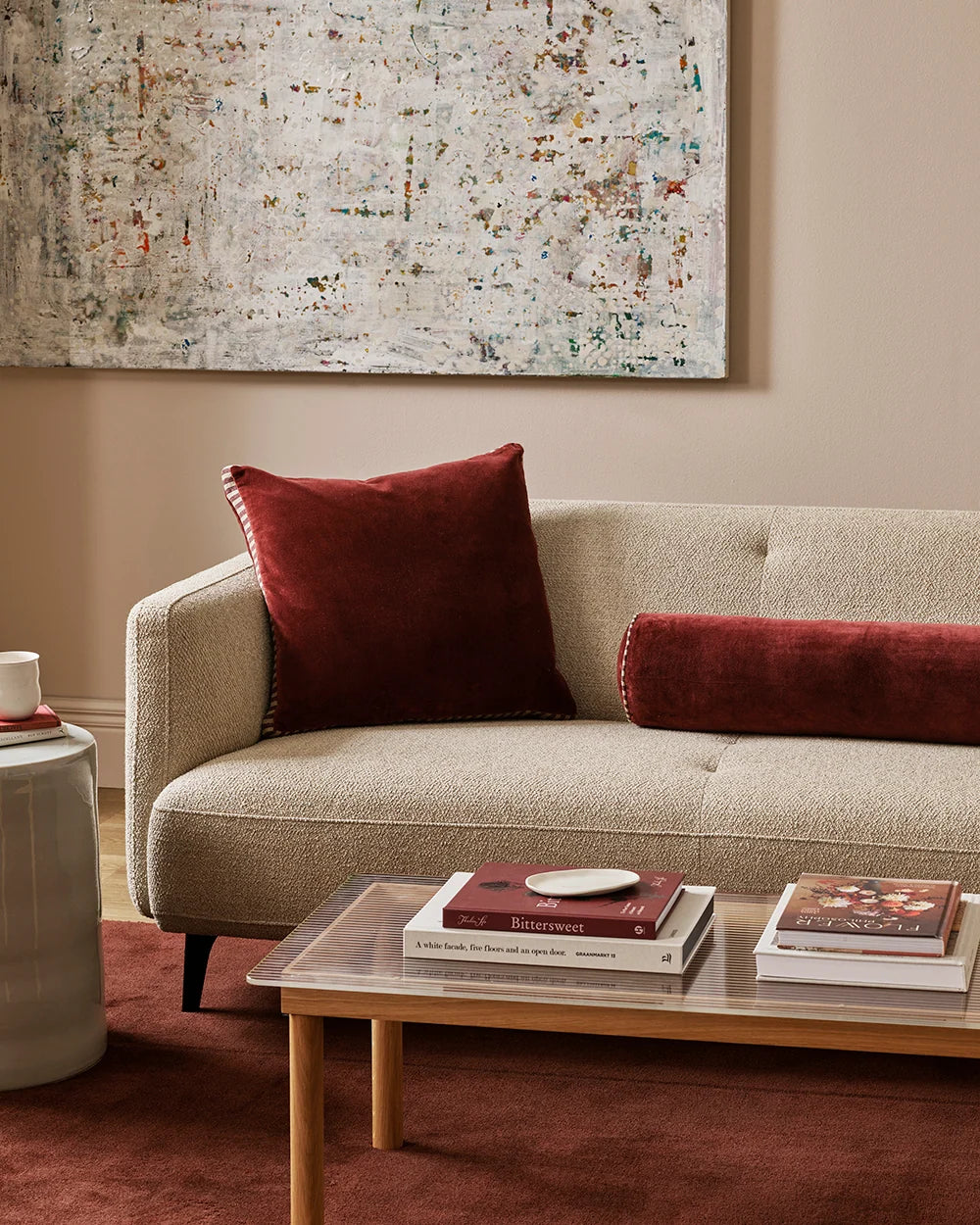 Edward Cushion in Oxblood